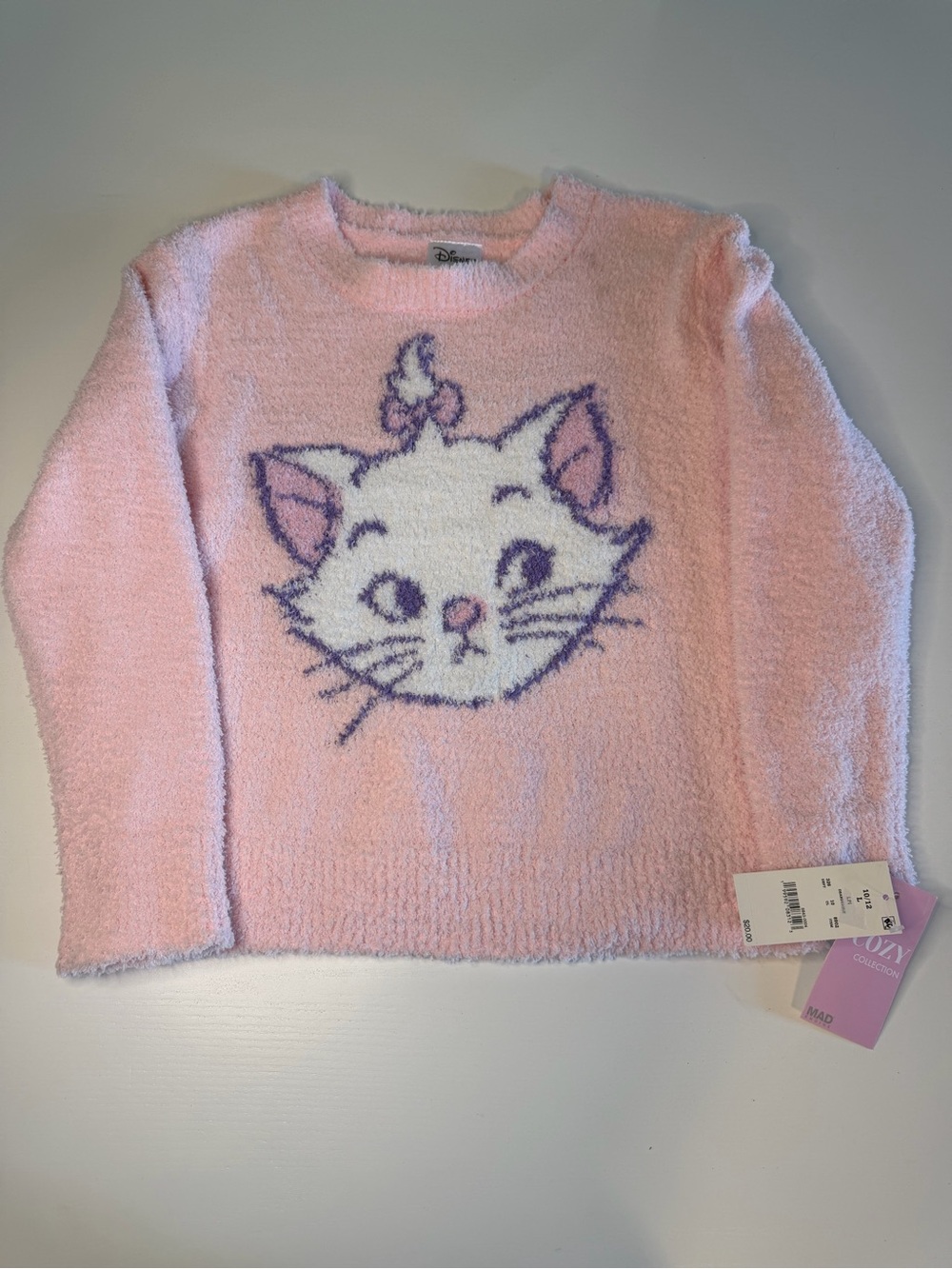 Aristocats - MAD Engine Cozy Pink Fuzzy Knit Pullover